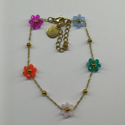 Bloemen mix armband