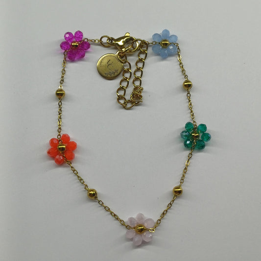 Bloemen mix armband