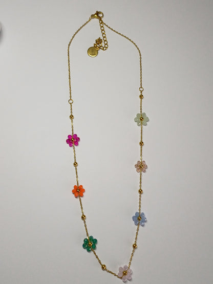 Bloemen mix ketting