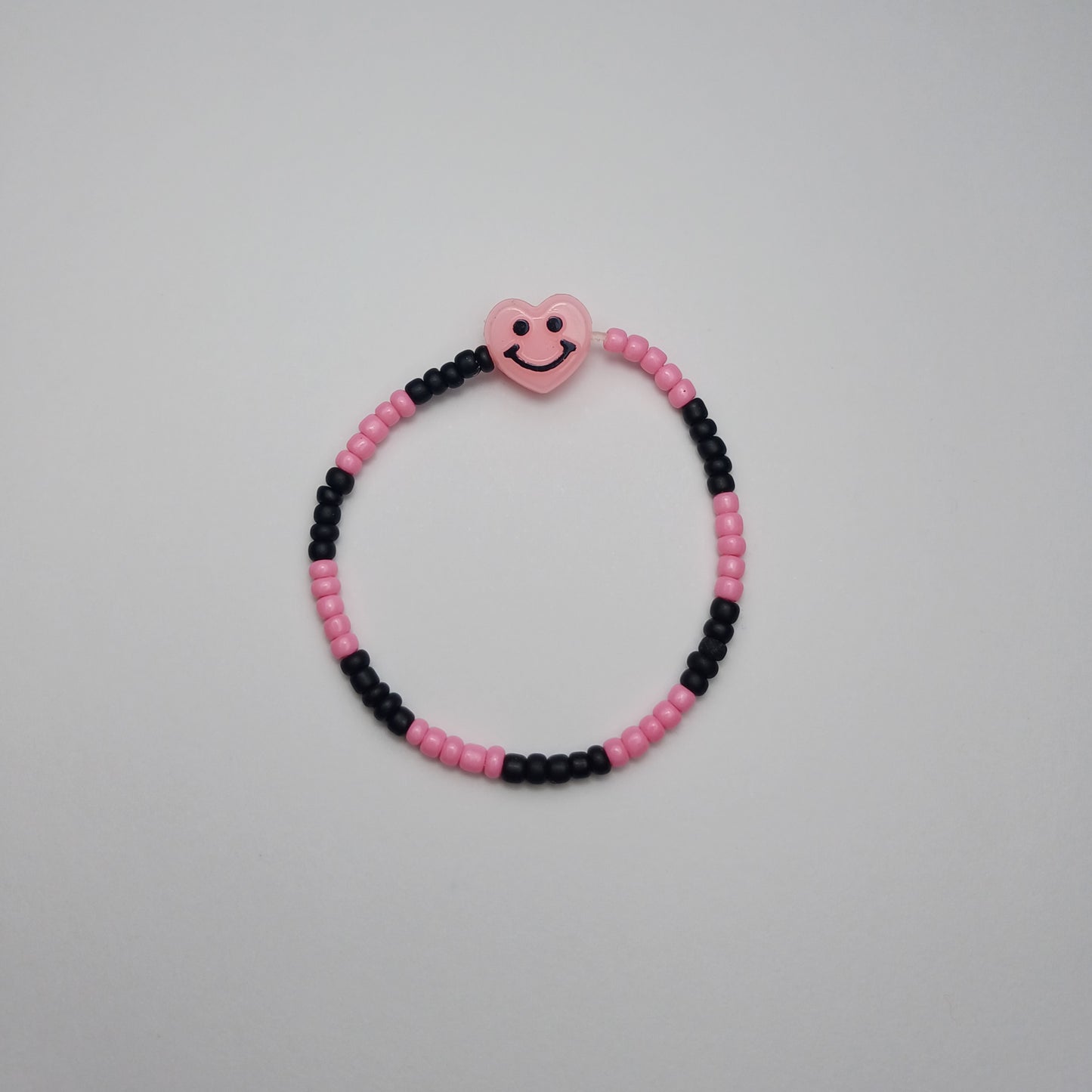 Rose/black heart children's bracelet