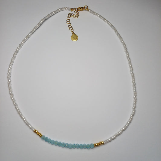 Blue diamond necklace