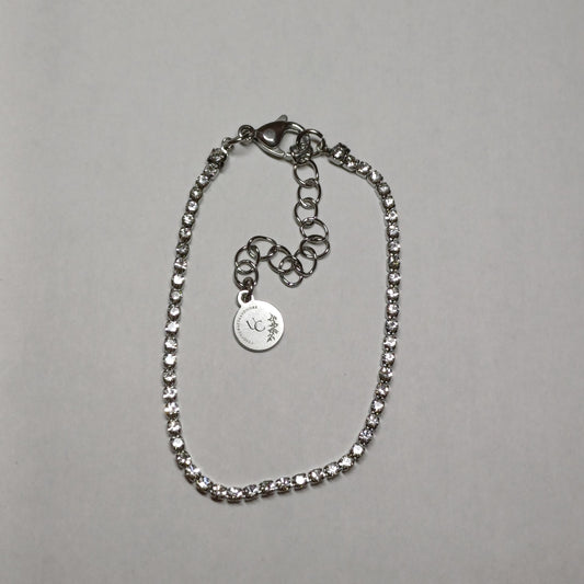 Stone bracelet silver