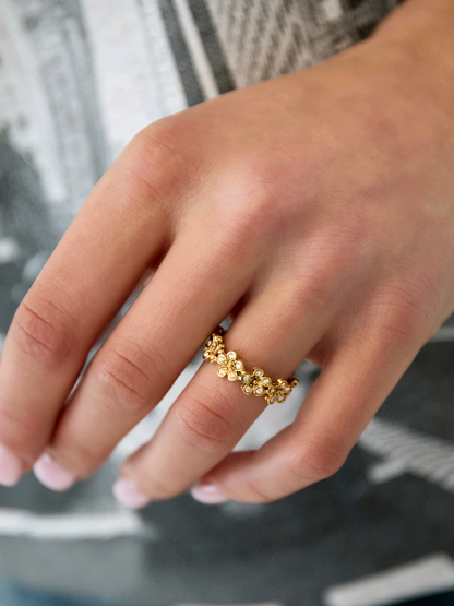 Daisy Field Ring silver