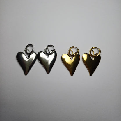 Big heart earrings gold