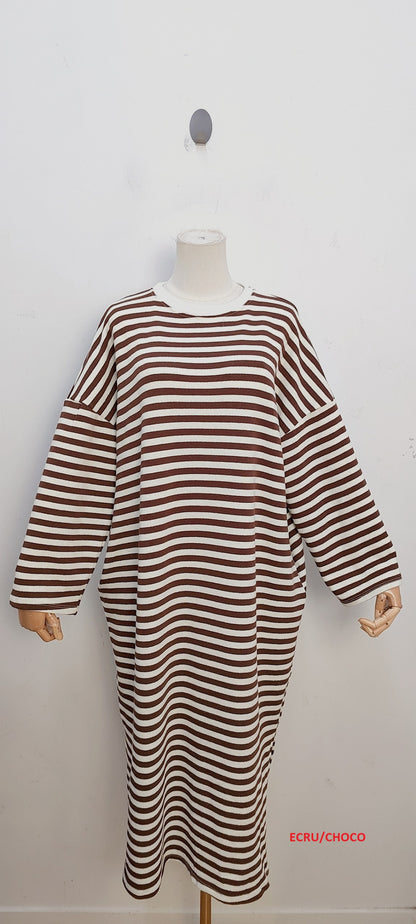 Gestreepte Pocket Jurk