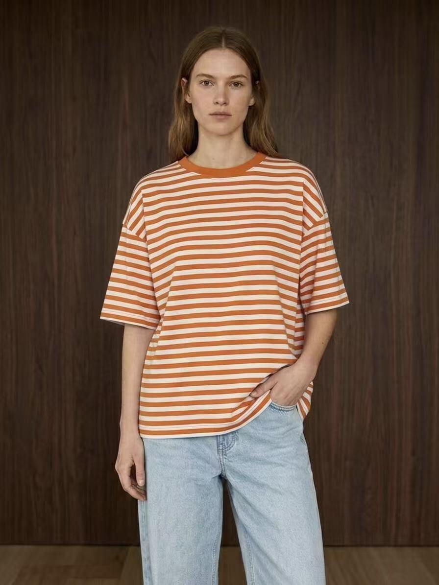Oversized strepen T-shirt