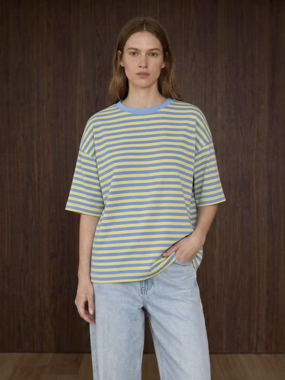 Oversized strepen T-shirt