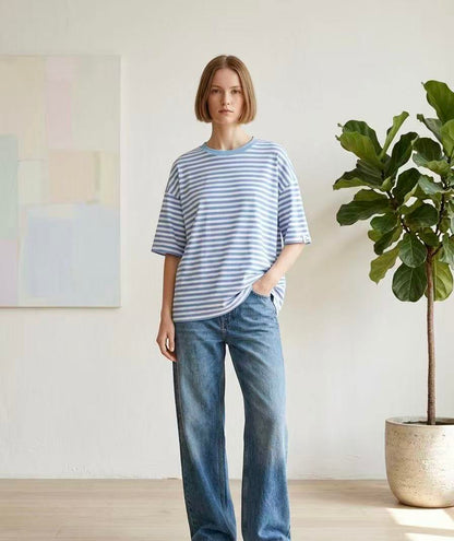 Oversized strepen T-shirt