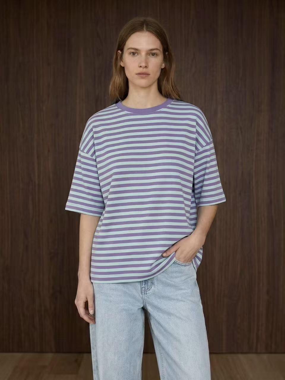 Oversized strepen T-shirt