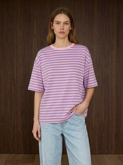 Oversized strepen T-shirt
