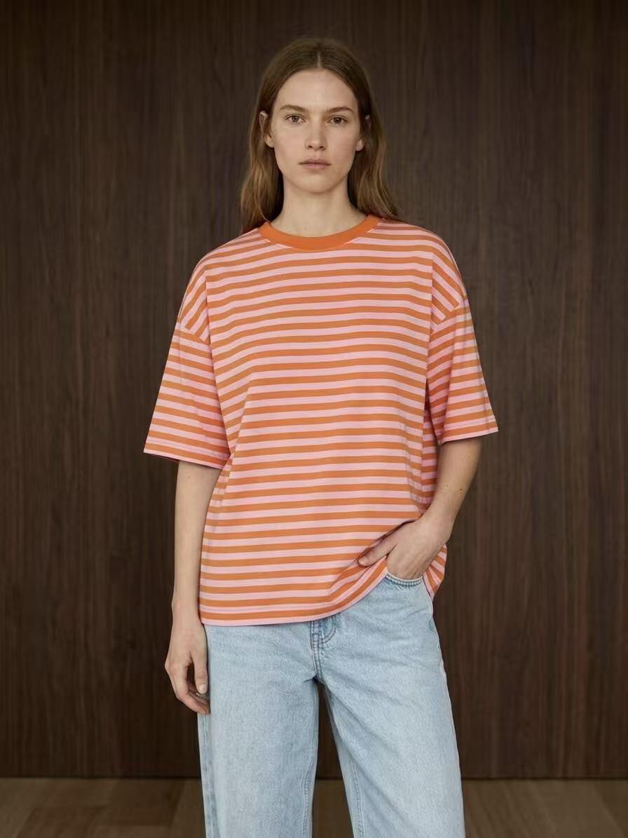 Oversized strepen T-shirt