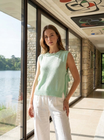 Side-Tie Knit Top